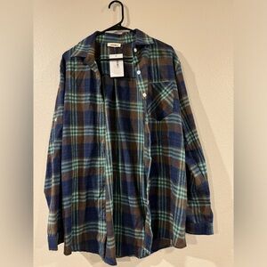 Blue and brown flannel